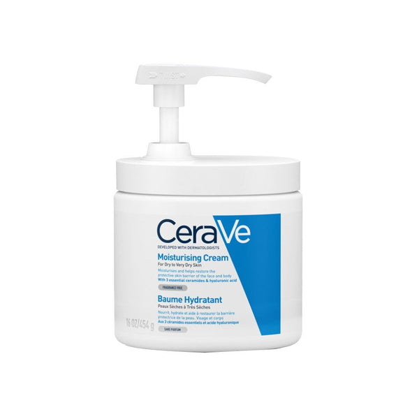 CeraVe Moisturising Cream For Dry Skin With Pump 454 gm