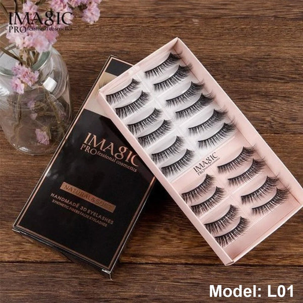 imagic professional cosmetics Natural & soft Hand made 3D Eyelashes Synthetic fibers false eyelashes