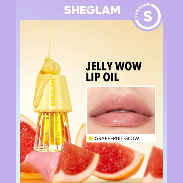 Sheglam Jelly Wow Hydrating Lip Oil-Grapefruit Glow 5 gm