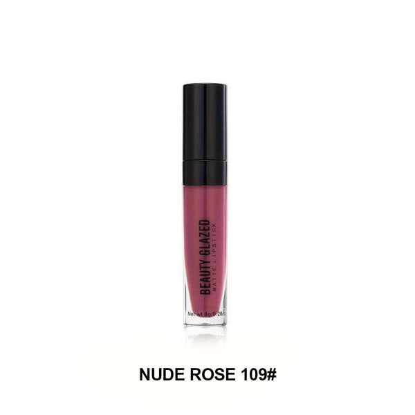 Beauty Glazed Matte Lipstick Smudge Proof Nude Rose 109