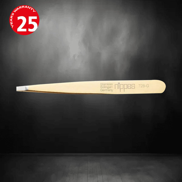 Nippes Tweezers, Slanted Gold-Plated 728 G