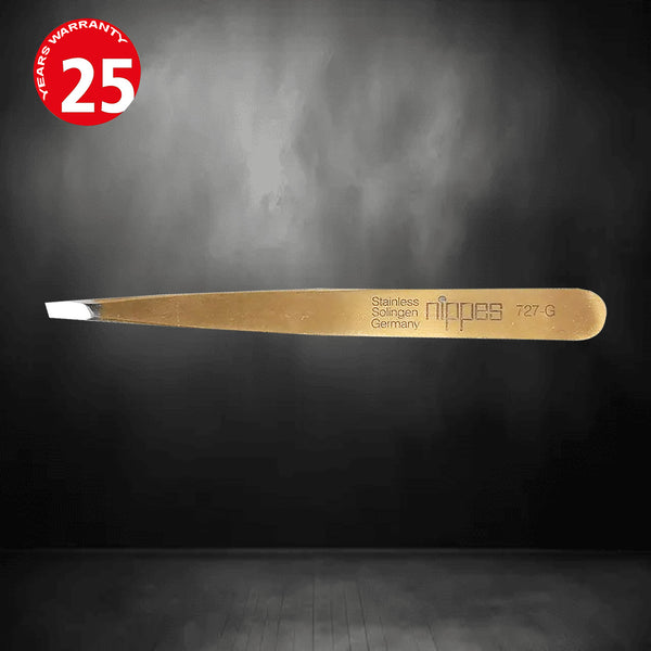 Nippes Tweezers, Slanted Gold-Plated 727 G