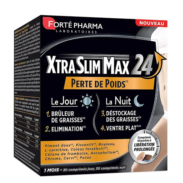 XTRASLIM MAX24 - Its innovative formula is based on 3 areas of expertise, Lose Weight Day & Night.